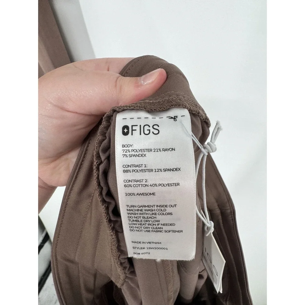 FIGS Scrub Set Womens 4XL Catarina One Pocket Top Zamora Joggers Pants 3XL Brown